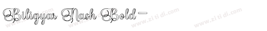 Biligyar Nash Bold字体转换